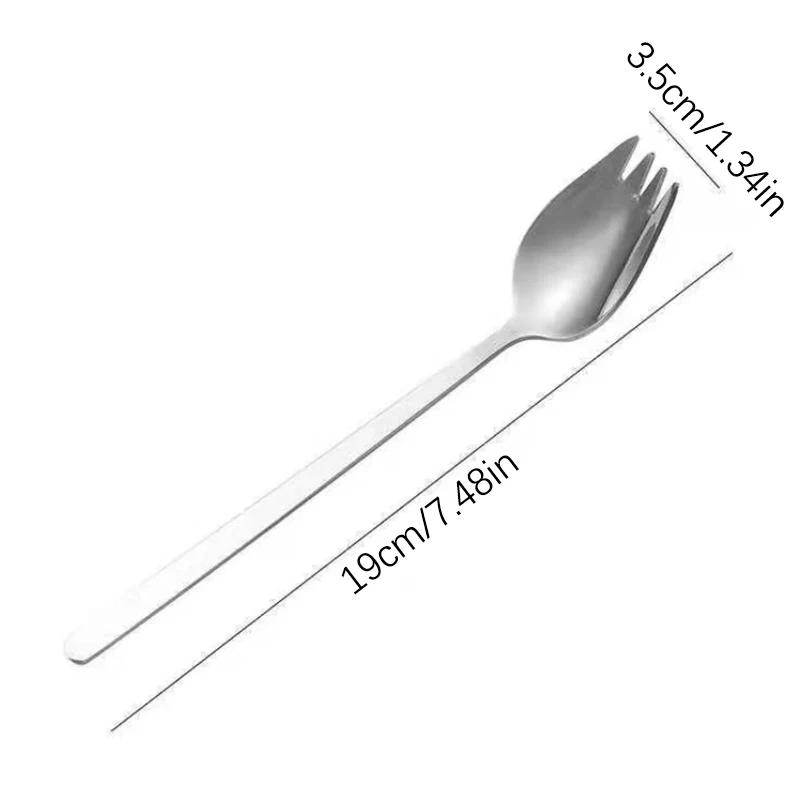 304 Stainless Steel Fork Household Spork Spoon One Salad Spoon Cake Fruit Fork Western Fork Tableware