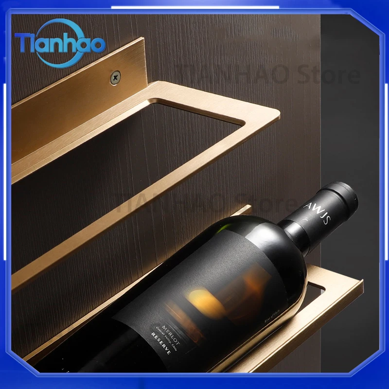Wall Mounted Wine Bottle Storage Rack Metal Wall Mount Wine Shelf Hanging Wine Bottle Display Rack for All Standard Bottles