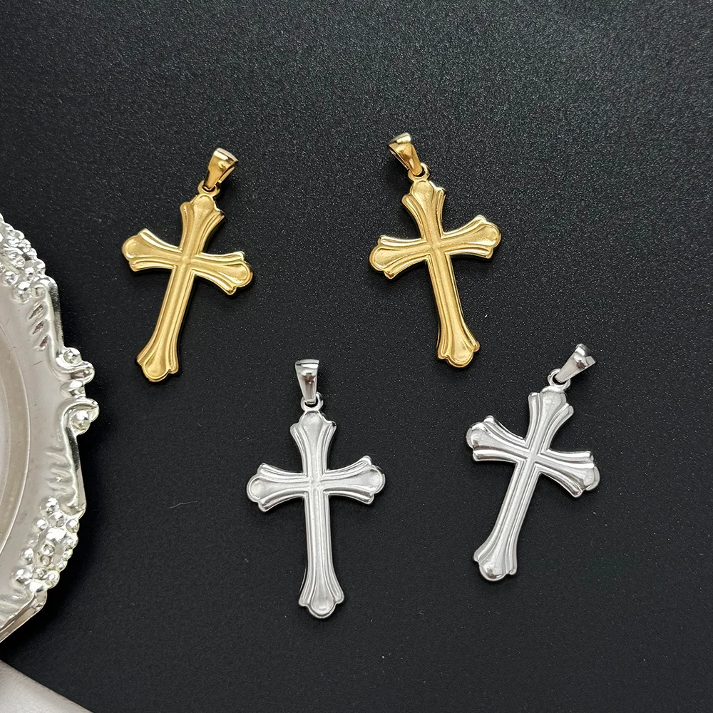 

Cordial Design 50Pcs 22*40MM Jewelry Accessories/Stainless Steel Pendant/Hand Made/Cross Shape/DIY Charms For Necklace #195141