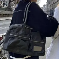 Damska płócienna Tote na ramię torba do pracy Crossbody o dużej pojemności super torba z rączką wielofunkcyjna duża torebka na zakupy