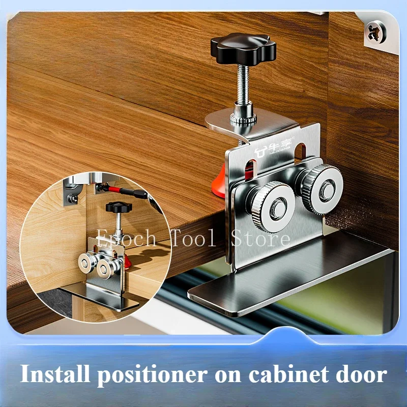 

Stainless Steel Hidden Door Mounting SupportCabinet Door Mounting Jig Cabinets Frame Clamp Household Woodworking Tools