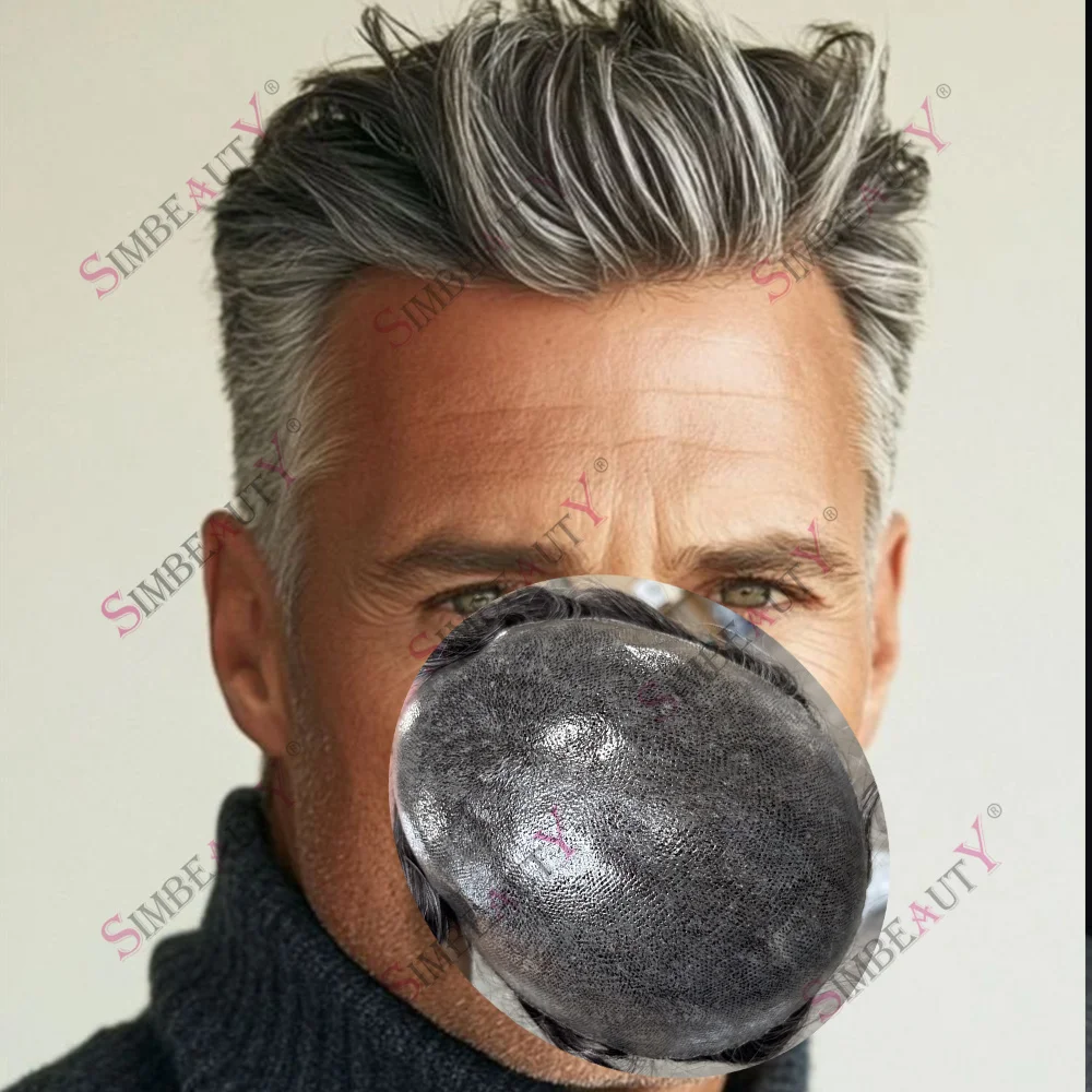 

Натуральный мужской парик-накладка из европейских натуральных волос (русые и светлые оттенки) с имитацией линии роста волос, на прочной полиуретановой основе, незаметный, для маскировки седины