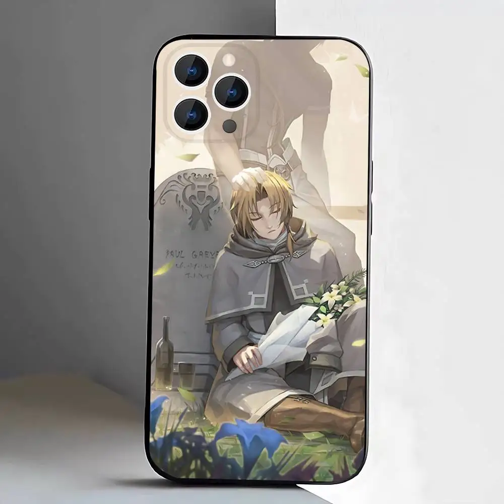 حافظة هاتف Mushoku Tensei التناسخ العاطلين عن العمل لهاتف iPhone 17,16,15,14,13,12,11,Pro,XS,Max,XR,Plus,E,SE4,غطاء ناعم أسود صغير #6