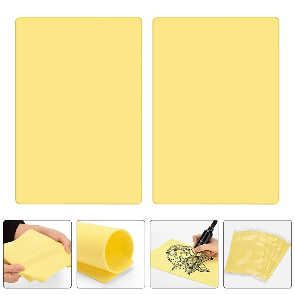 

5Pcs Silicone Tattoo Practice Skin Sheets Realistic Soft Simulated Tattooing Skin for Beginner Training Professional Tattoos