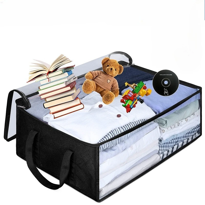 Hat Storage Bag with Clear Window Foldable Large Capacity Travel Organizer for Closet