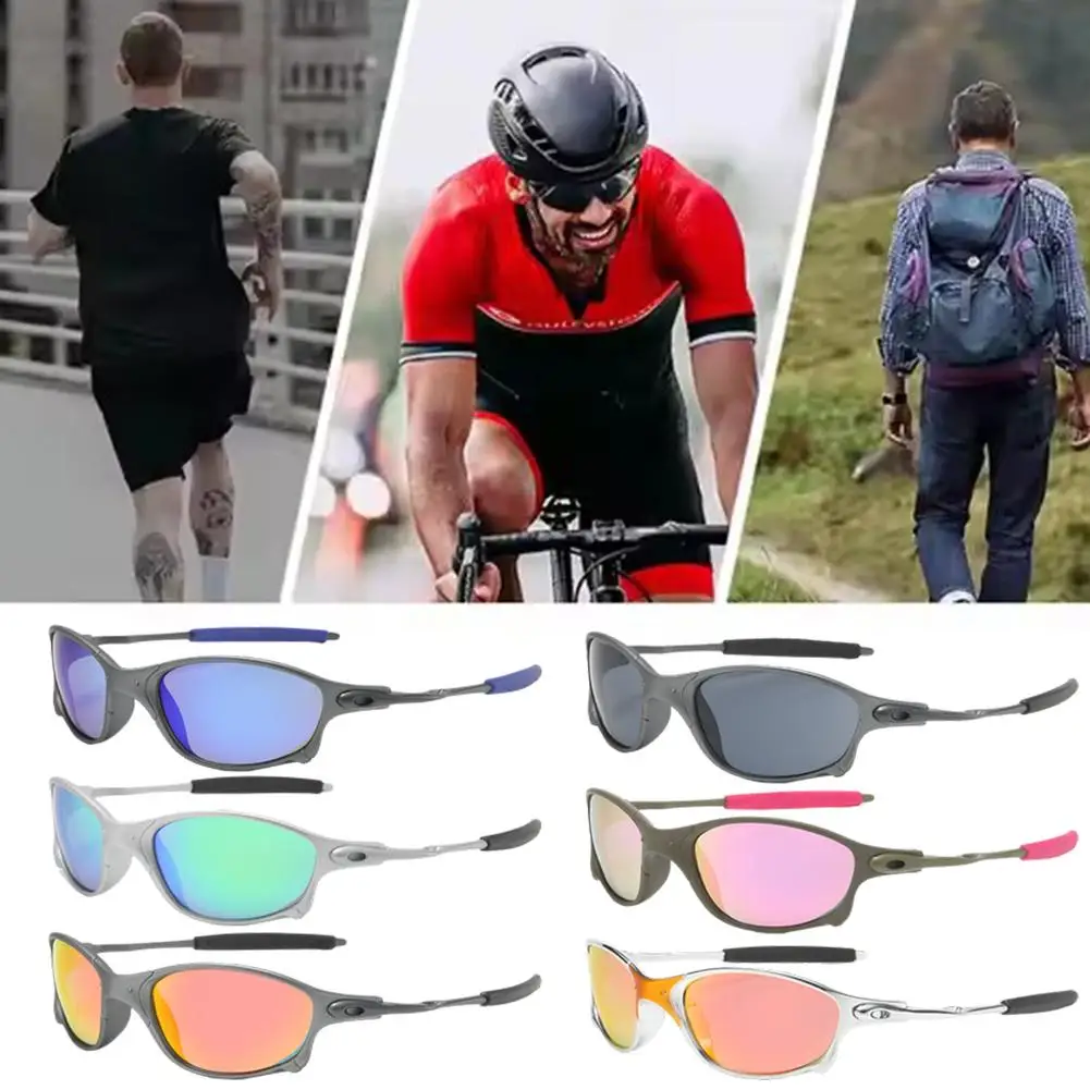 Colorful Sport Glasses Glasses Goggles Uv400 Windproof Glasses For Men Women Retro Glasses Eyewear Riding Glas Y4e9