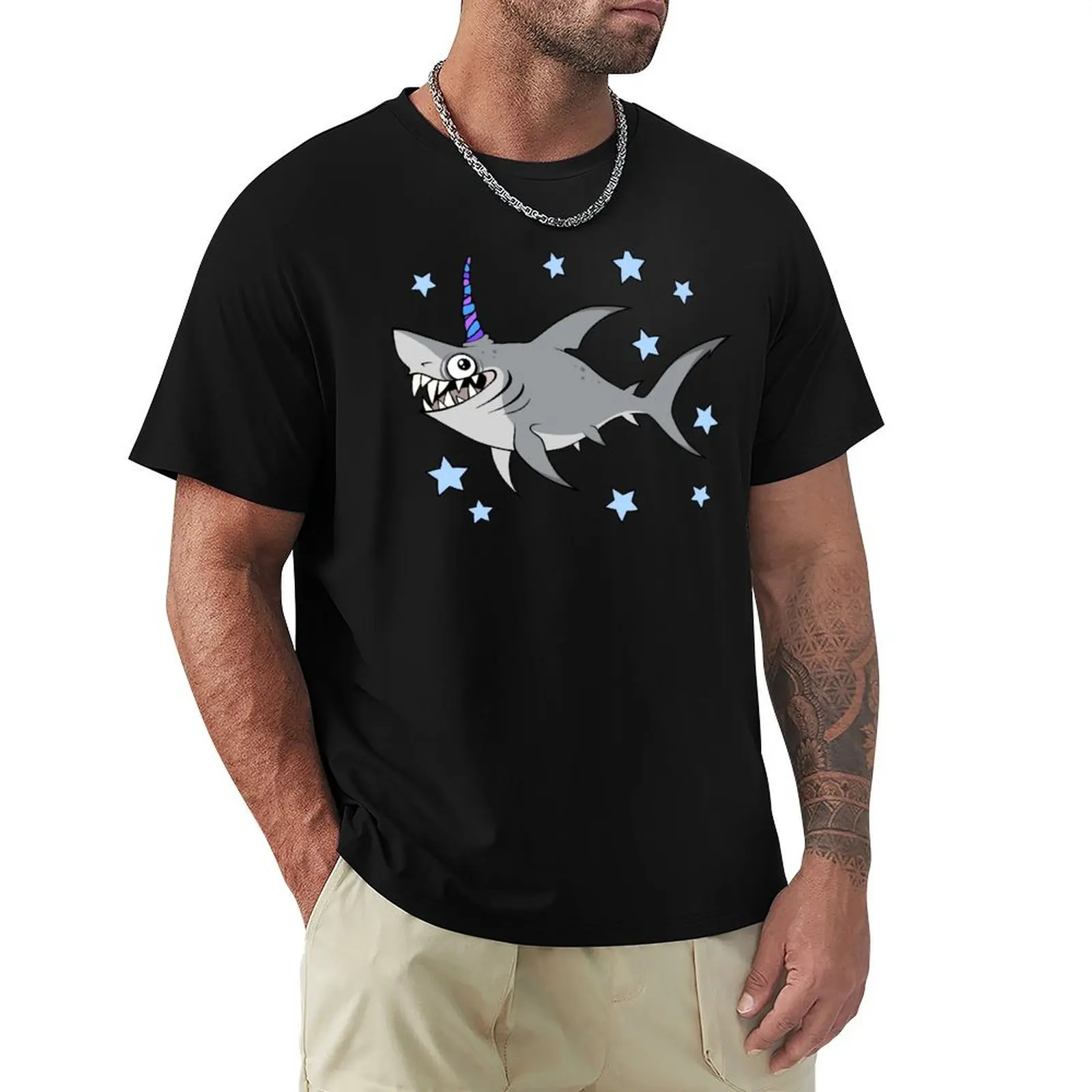 

Unishark T-Shirt Plus Size Basic Short Sleeve Top