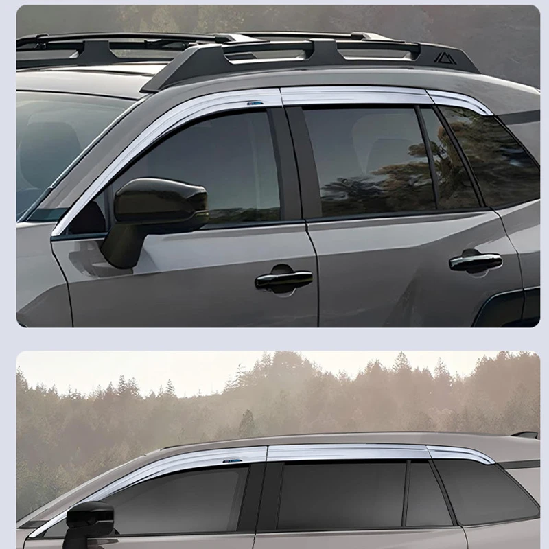 Car accessories FIT FOR Toyota RAV4 XA60 2026 2027 2028 ABS chrome waterproof Door Window Visor Vent Shades Sun Rain Guard view 3