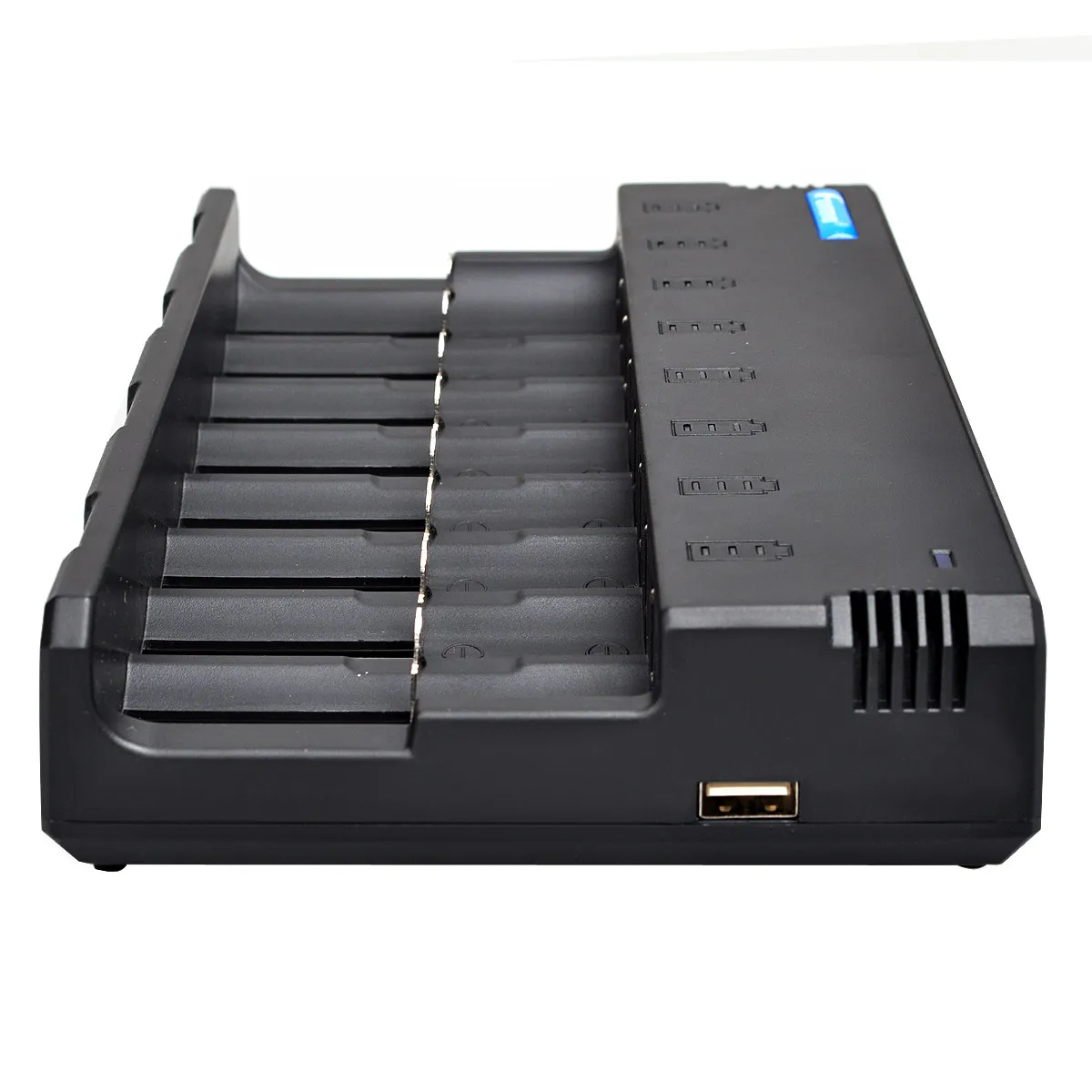 

: Intelligent Rechargeable Batteries 8 Slot for Li-ion and - Batteries with USB Output and LED