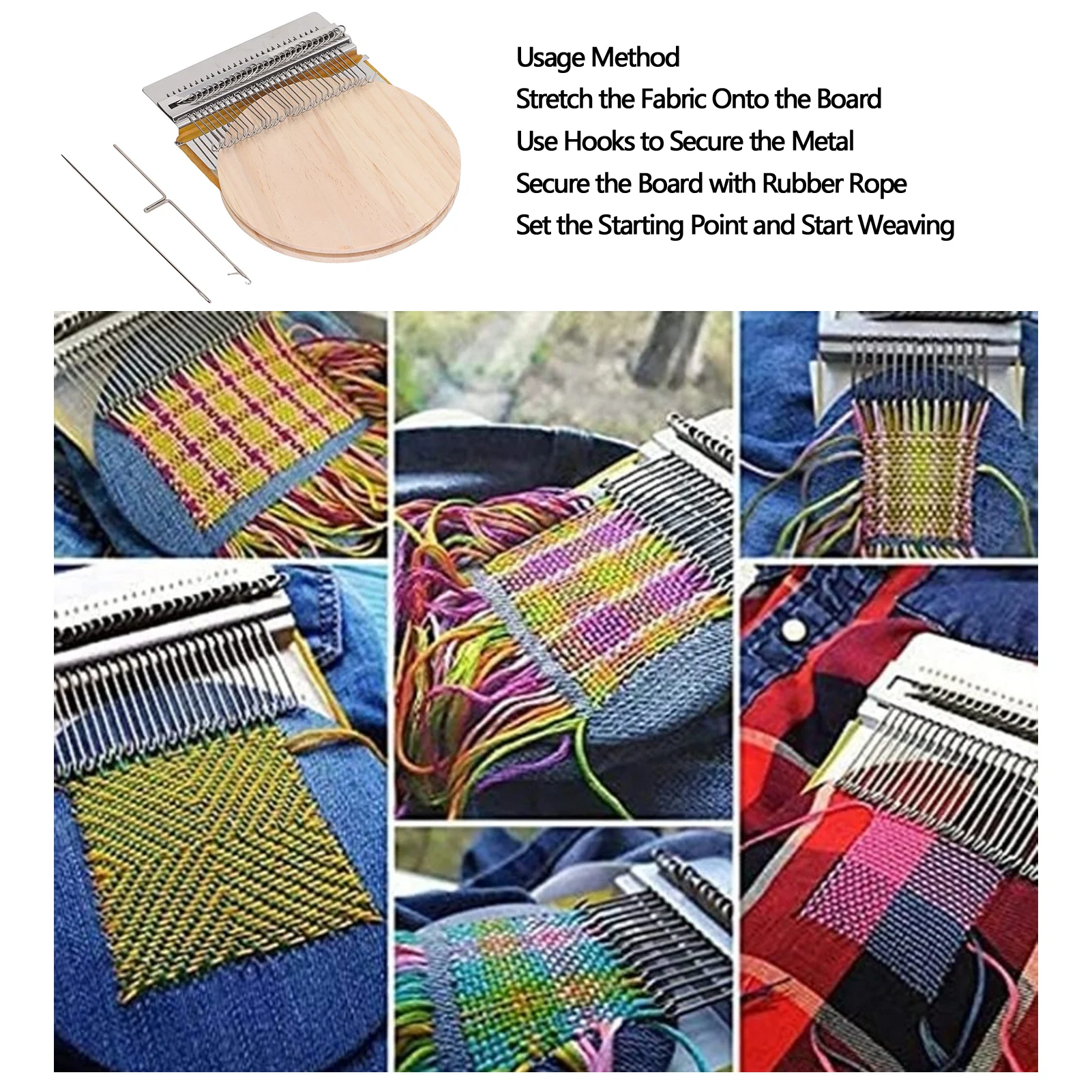 28 Pins Convenient Darning Loom Manual Darning Weaving Loom Tool for Socks Clothes