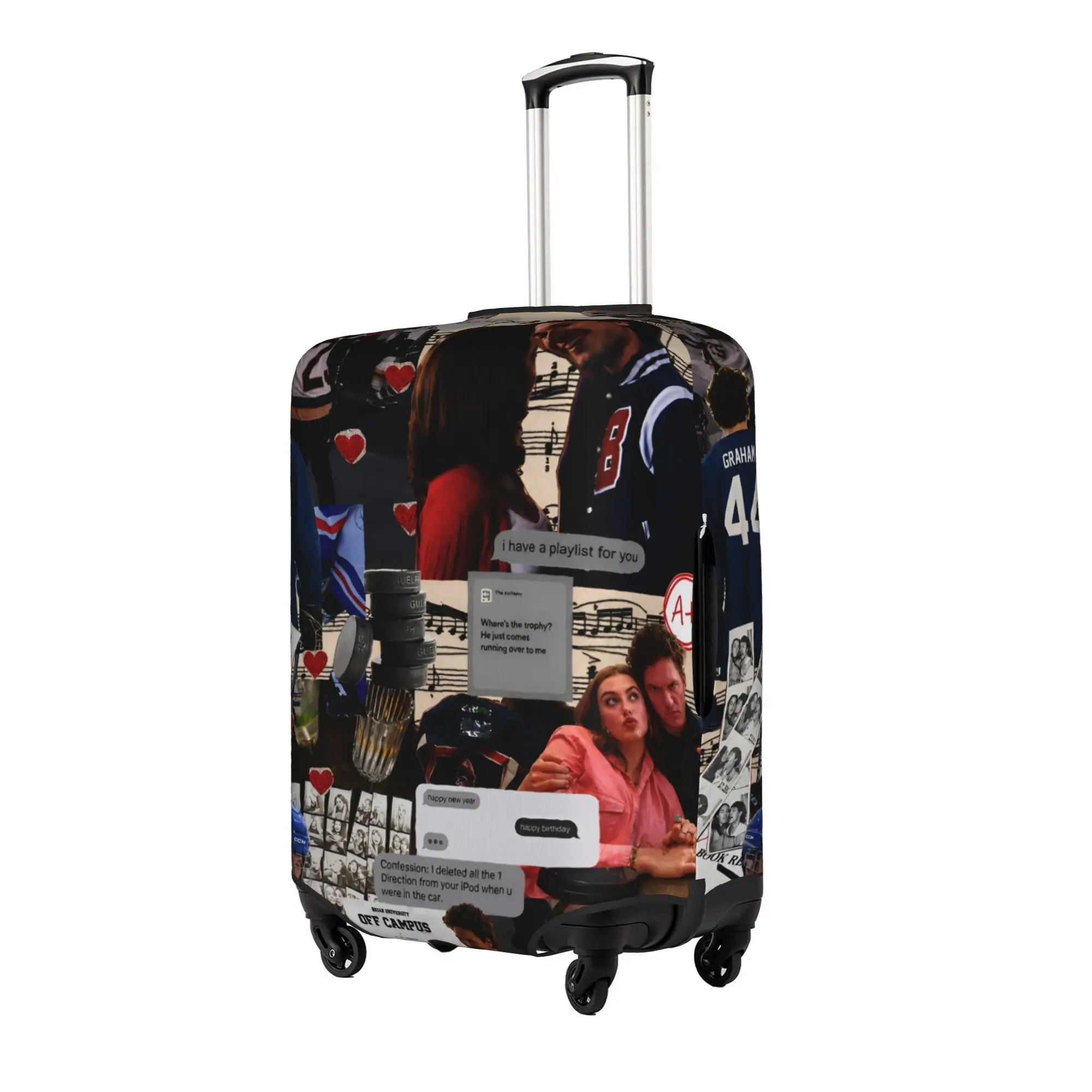 Custom Offs Campuses Luggage Cover Protector Funny Romantic TV Series Travel Suitcase Covers for 18-32 Inch
