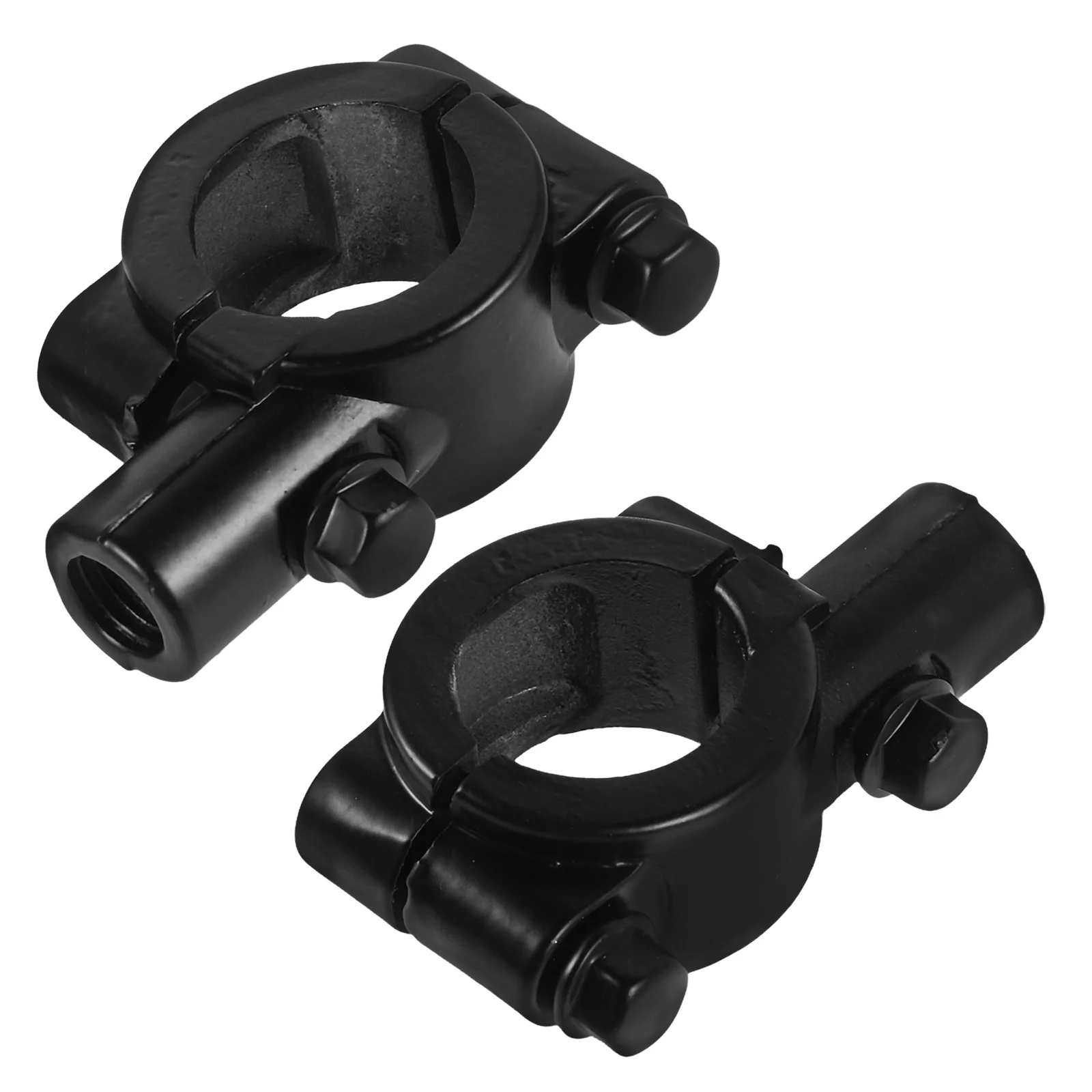 

Adjustable Motorcycle Handlebar Clamp 1Pair Rearview Mirror Mount for Electric Vehicles ATVs and Motorbikes Black