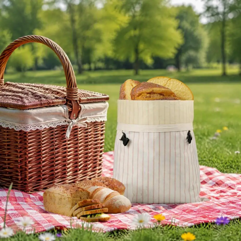 Food Storage Bag Oxford Cloth Beeswax Bread Bag Reusable Sourdough Storage Pouch Eco-friendly Food Preservation for Freezer