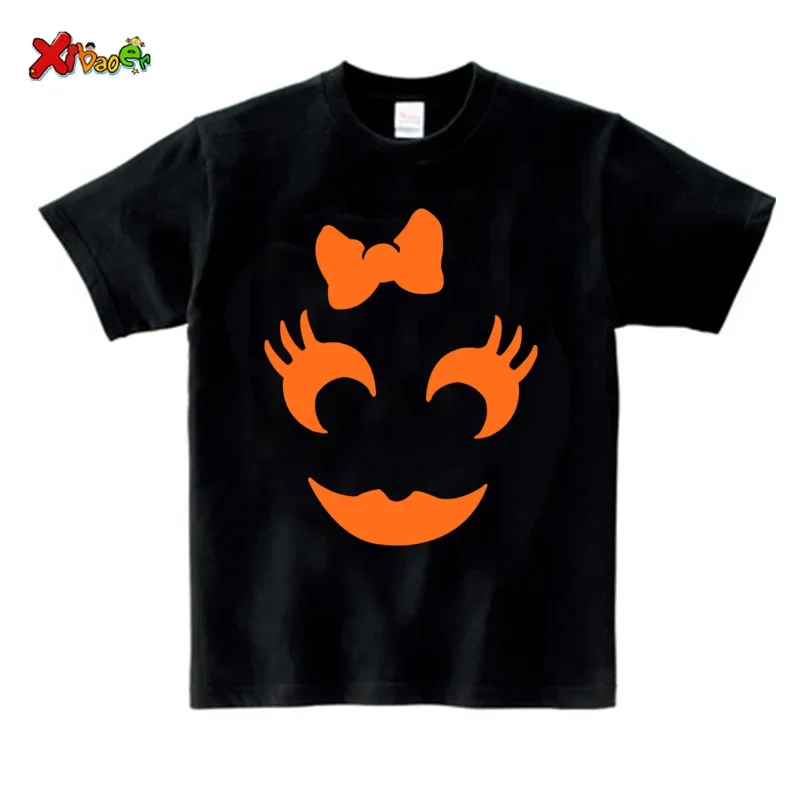 

Halloween shirts Family Clothing T-shirt Kids Baby Clothes Short Sleeve White T Shirt Baby Boys Girls Famili Match Outfit Tops