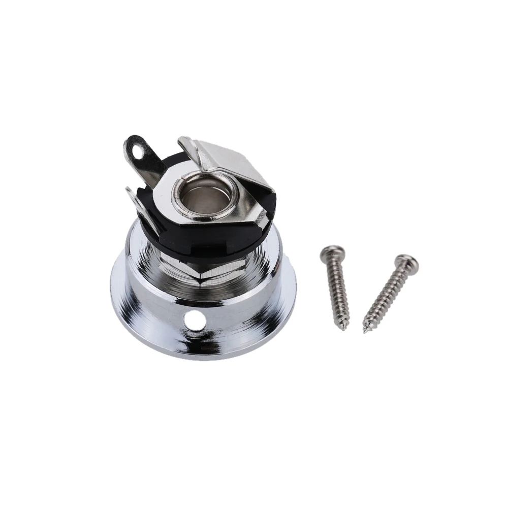 

Electric Guitar 6.35mm / 1/4'' Jack Plug Socket Output Plate for Guitar with Screws