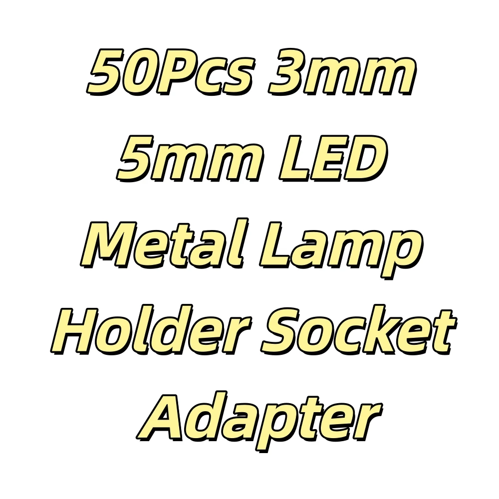 

50 шт. 3 мм 5 мм светодиодный металлический держатель лампы адаптер патроны светодиодный держатель монтажная панель дисплей основание резиновая