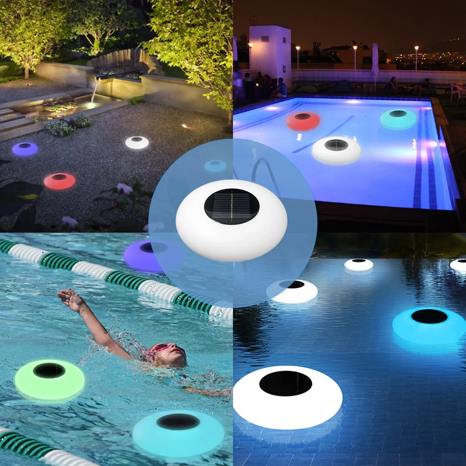 Imagem -04 - Impermeável Solar Floating Pool Lights Luz Led Colorida Gramado ao ar Livre Superfície da Água Grande e Pequeno