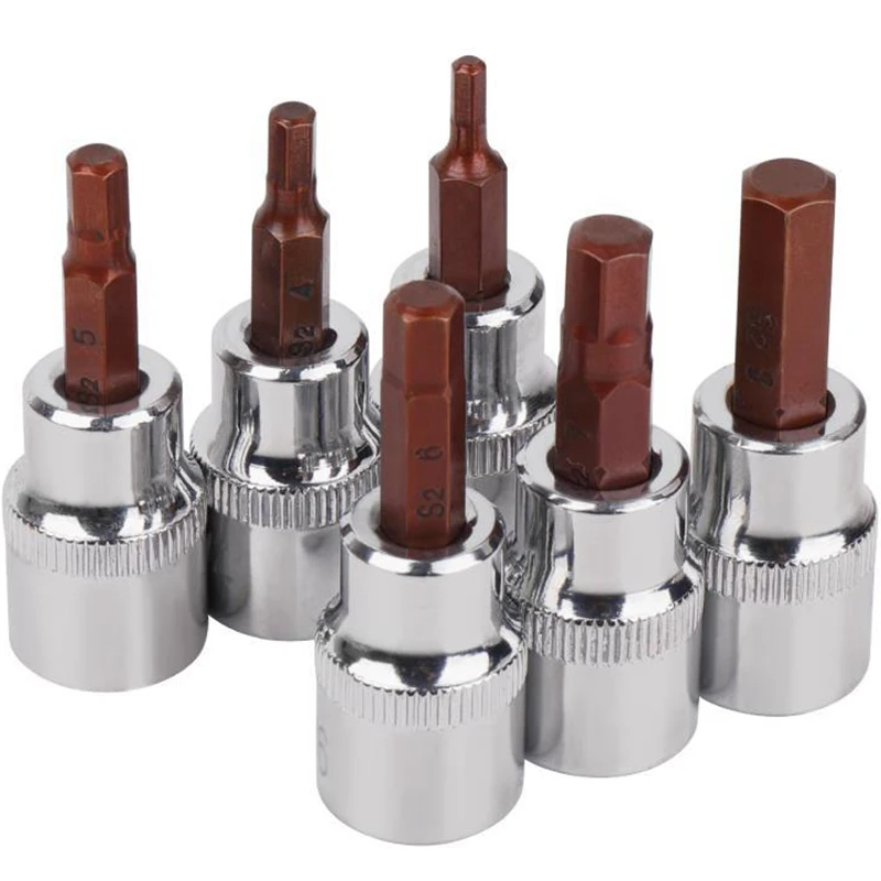 1Pc 1/4 Inch Screwdriver Bit Socket H3 H4 H5 H6 H7 H8 Hex Screw Driver Bits Ratchet Socket Torque Spanner Adapter Hand Tools