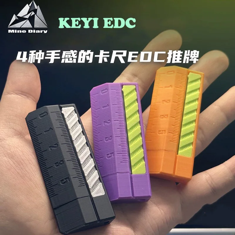 

KEYI EDC Fidget Mechanical Push Slider Personalized Fidget Toys Office Stress Relief Toys ADHD Concentration Tools Idea Gifts