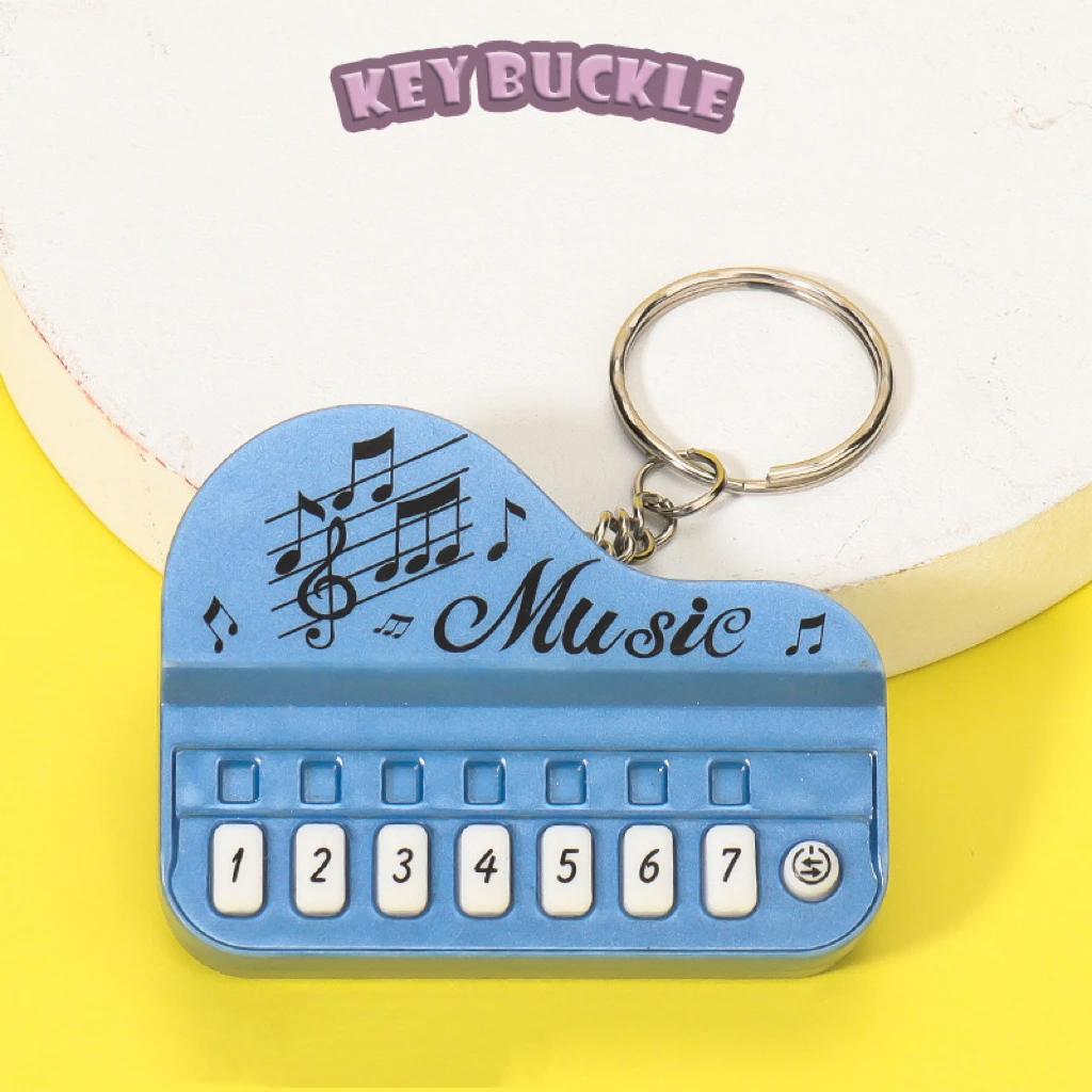 1 Stuks Creatieve Mini Elektronische Piano Sleutelhanger Lichtgevende Muziek Speelgoed Klein Geschenk