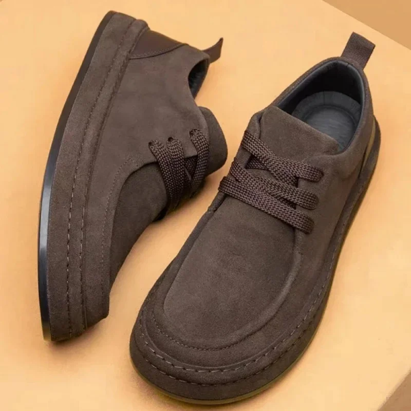 2026 Men Shoes Are Fashionable Brown Casual Shoes Made Durable Suede Material Comfortable Walking Loafers Suitable Daily Wear