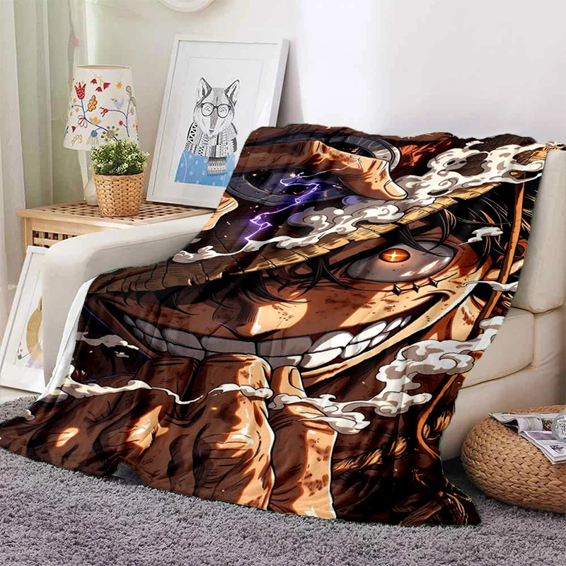 3D Anime O-One P-Piece Style Zoro Cartoon Throw Blanket – Super Soft Flannel Plush for Couch, Bed, Game Room,Picnic & Otaku Gift
