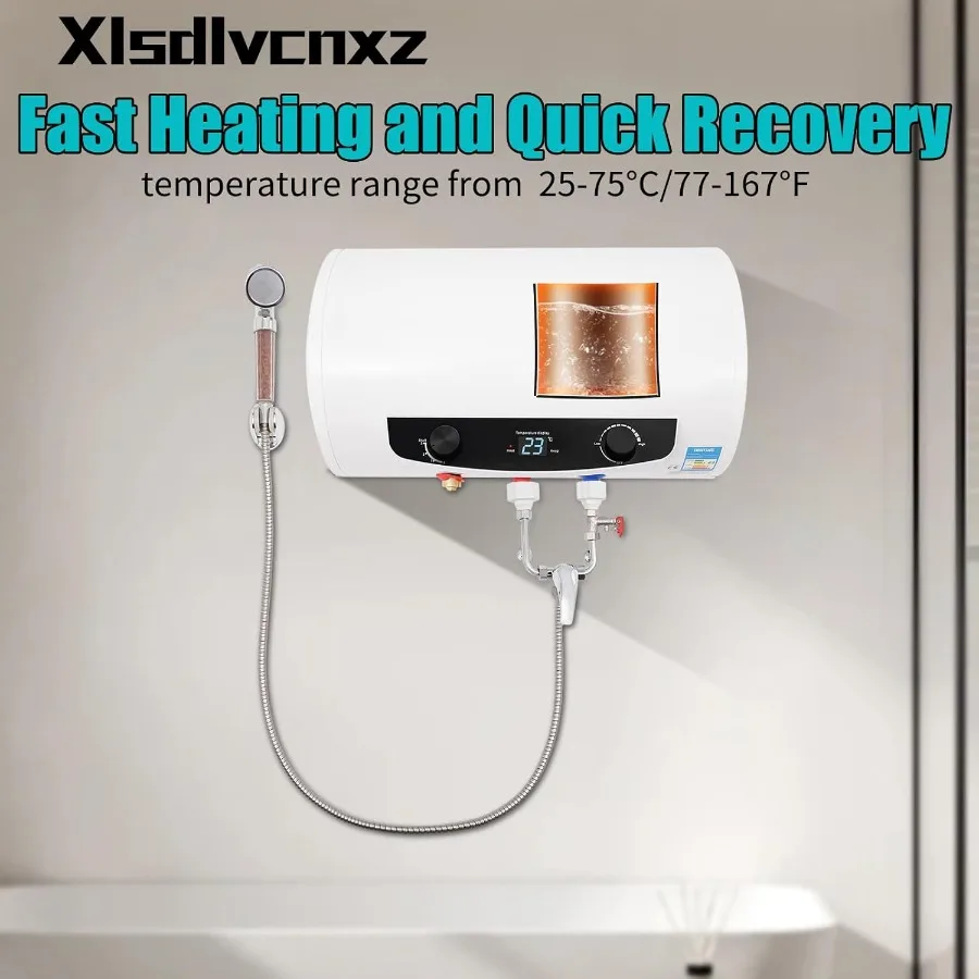 سخان مياه كهربي 1500 وات 10 جالون 110 فولت خزان مثبت على الحائط للحمام والمطبخ يستخدم كفاءة في استخدام الطاقة والتدفئة السريعة مع B #4