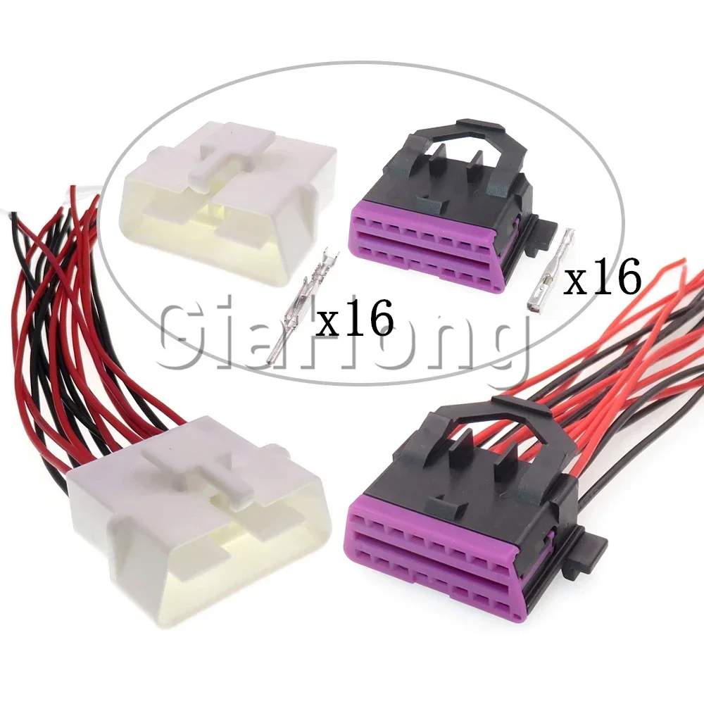 

1 Set 16 Ways 8D0972695H AC Assembly Car Diagnoser Wiring Socket for VW Audi 3A0972695A Automobile OBD Diagnostic Interface Plug