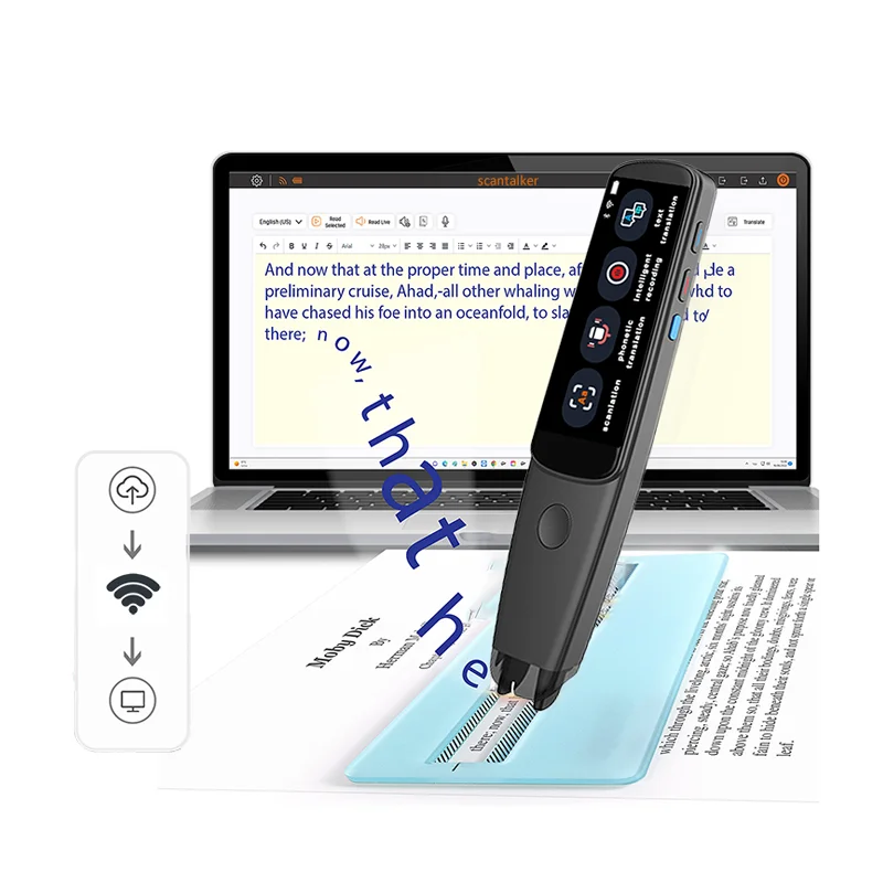 Realtime Portable AI Smart E-dictionary Scanner Pen Simultaneous Interpretation Voice Translator Touch Educational Reading
