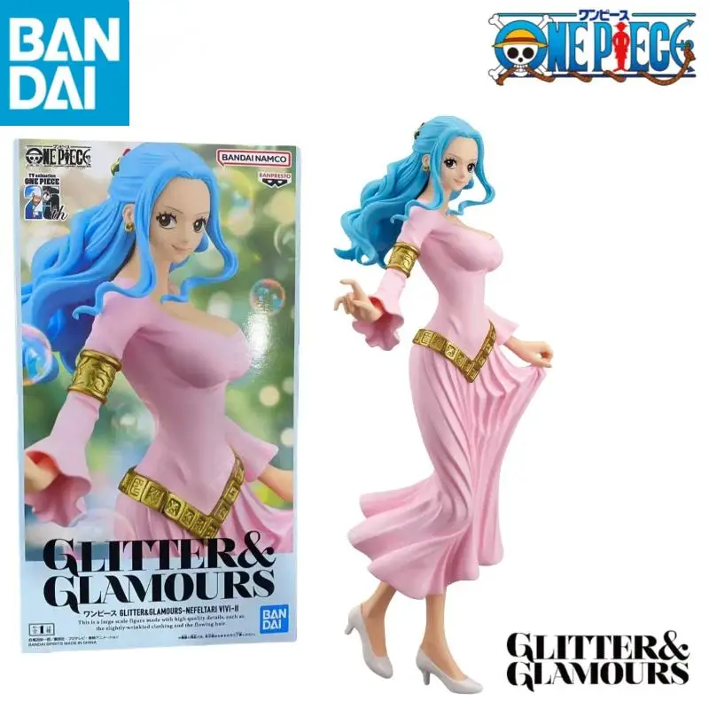 정품 반다이 나메코 ​​반프레스토 원피스 25Th 글리터 글래머 Nefeltari D vivi 23Cm Pvc 애니메이션 피규어 모델 컬렉션 장난감 선물