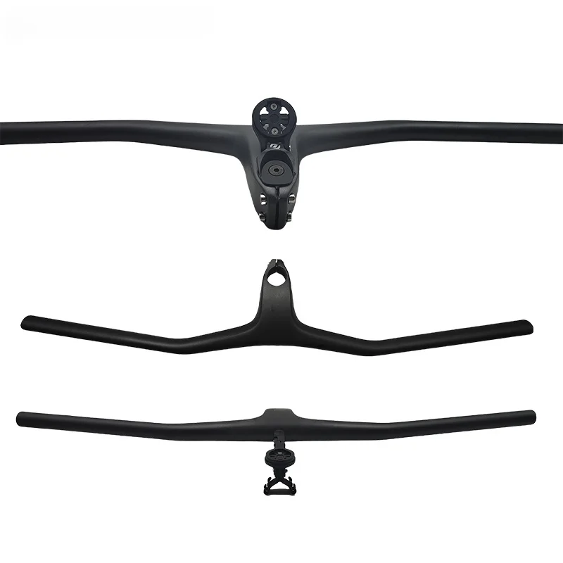 

XC MTB Carbon Fiber Handlebar 260g Wide 780mm Integrated Bike Frame Parts 60/70/80/90/100mm Diameter Bicycle Accessories