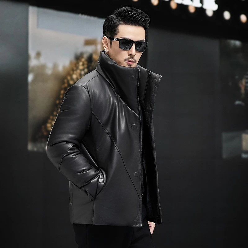 New men's down jacket for autumn and winter men's stand-up collar jacket thickened for warmth