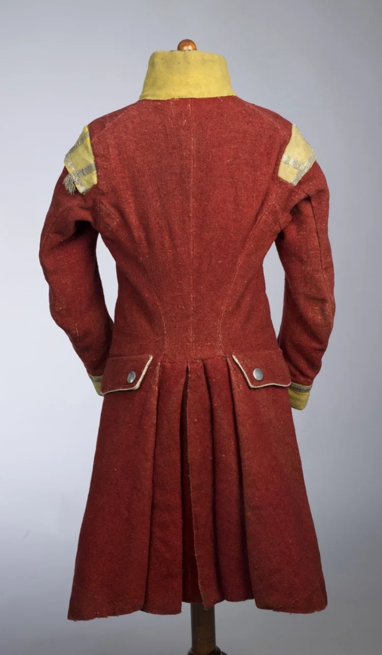 سترة عسكرية حمراء تاريخية للرجال زي ضباط نابليونيا هوسار للحرب الثوري زي جندي الحرس الاستعماري ريجنسي