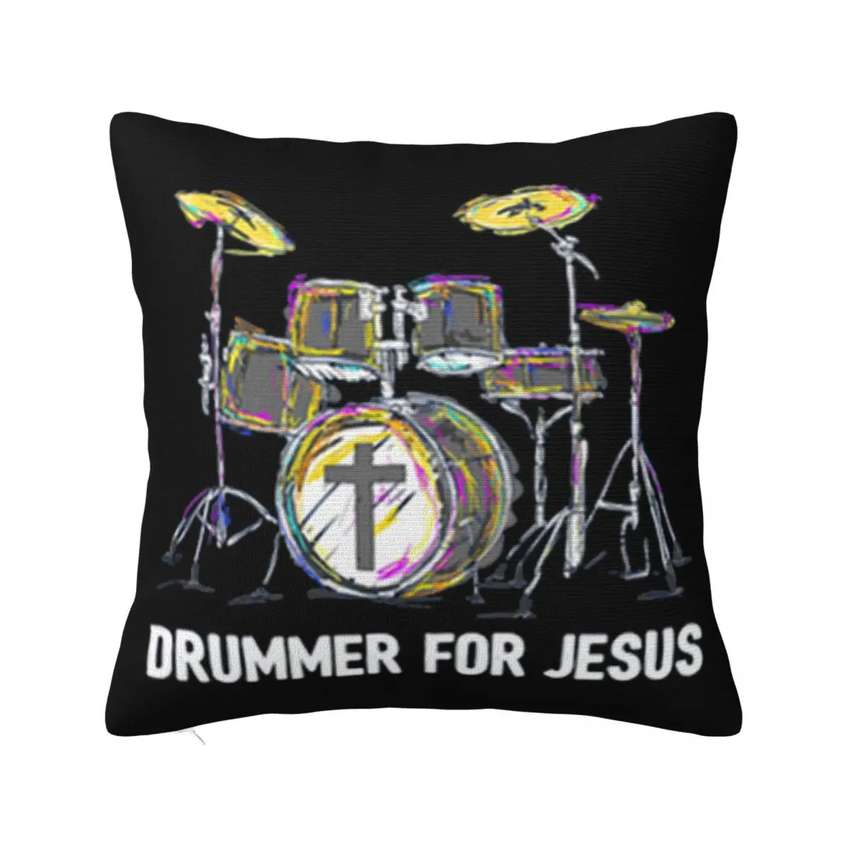 Drummer For Jesus Music Lovers Vacation Casual Loose Geek Children Party Hot Sale New Design Leisure Child Pillow Case