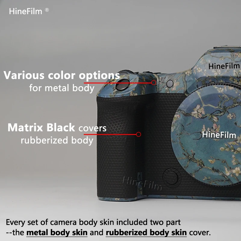 Hinefilm Skin For Canon EOS R5 Mark II Camera Skin R5II Camera Cover Sticker R5M2 Camera Skin EOSR5 Mark2 Wrap Cover R5 II