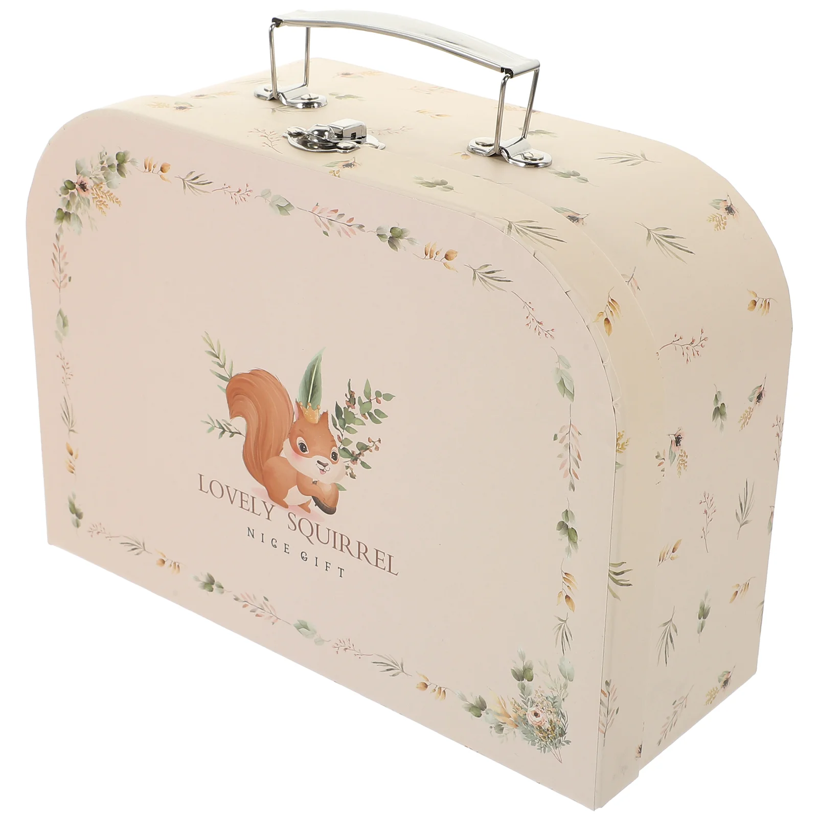 

Portable Storage Box Hand Luggage Suitcase Decorative Container for Wedding Paper Home Stationery Party Gift