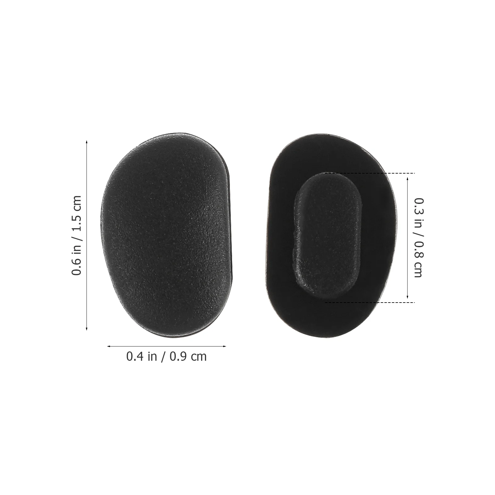 20 stuks Plein Air Frames Bril Neusgrepen Oog Siliconen Pads voor Brillen Zwart Anti