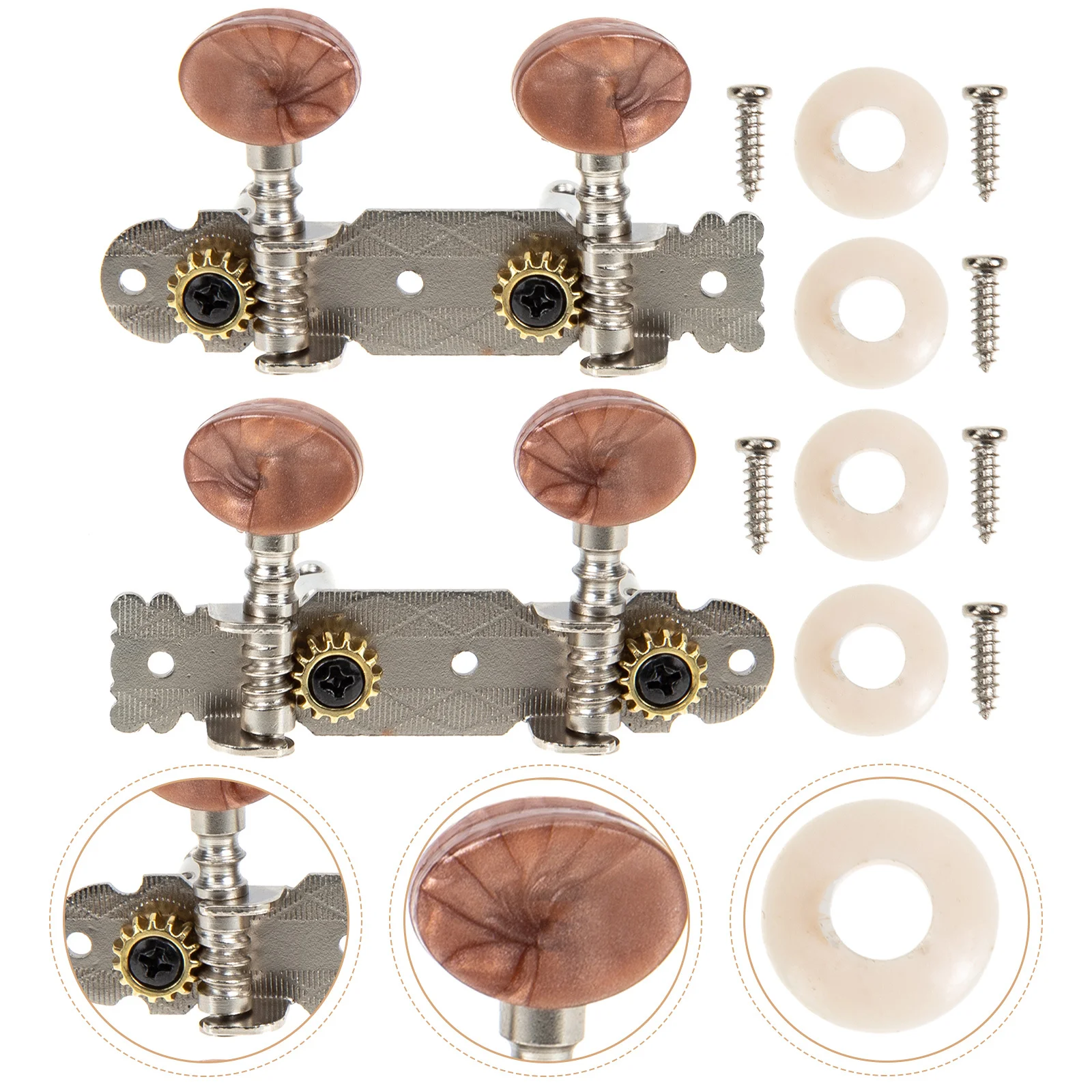 

1set 1Set Ukulele Tuning Pegs Closed Machine Head For Smooth String Adjustment Professional Replacement Parts Accessory