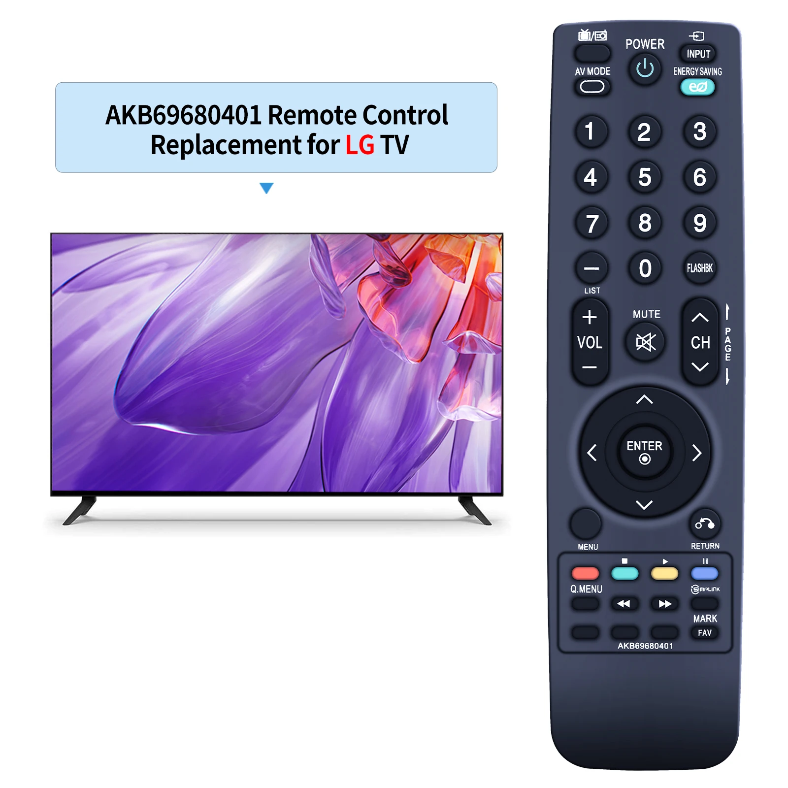 AKB69680401 Remote Control Fit for L/G TV 19LH20 22LH20 26LH20 32LH20 37LH20 42LH20 32LH30 37LH30 42LH30 47LH30 19LU55 22LU55