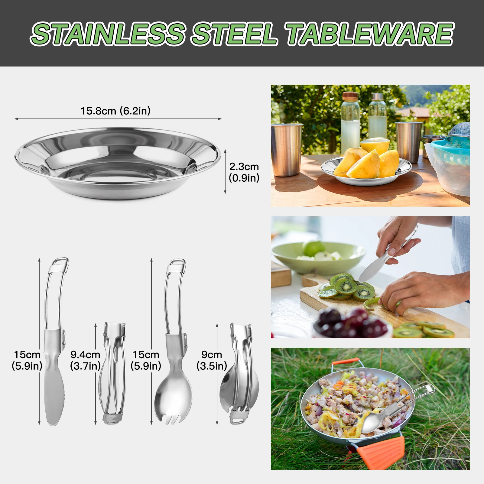 TOMSHOO 21pcs Camping Cookware - Camping Cooking Mess Kit recension och pris