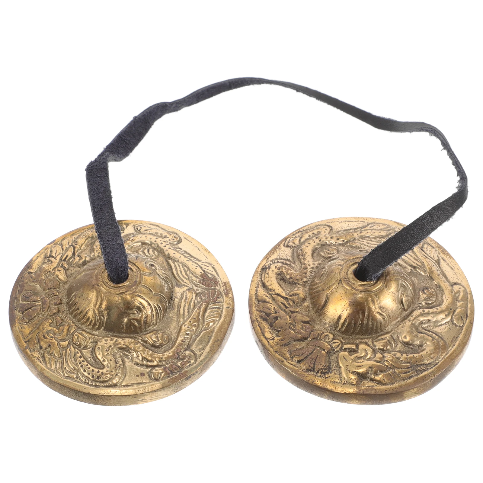 

Brass Bell Chimes Golden Pooja Mandir Bells Hand Cymbals Finger Percussion Mini Gong Copper Band Zills Belly Dancing