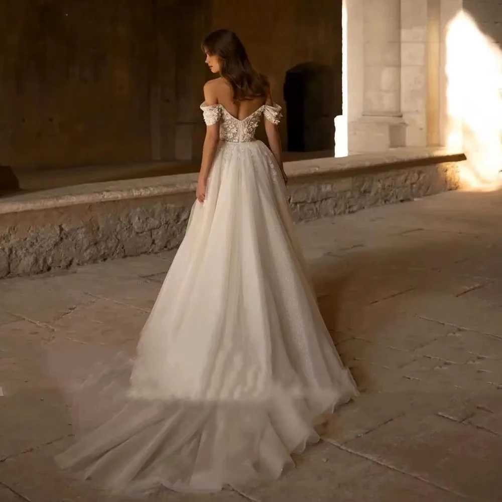 Customized Sweetheart Mermaid Elegant Wedding Dresses Detachable Train Robe De Mariee Off The Shoulder Vestido Bridal Gown