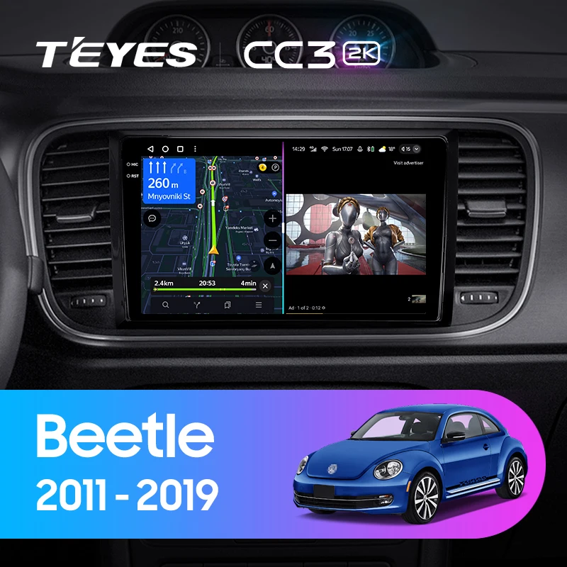 TEYES CC3 2K For Volkswagen Beetle A5 2011 - 2019 Car Radio Multimedia Video Player Navigation stereo GPS Android 10 No 2din 2 din dvd