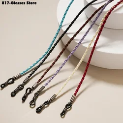 Fashion Woman Sunglasses Chain PU Fried Dough Twists Rope Anti Loss Lanyard Glasses Accessories