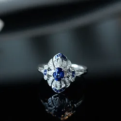 Luxury Light Blue Sapphire Rings for Women Fashionable and Classic Gemstone Ring elegant Design 925 Silver Jewelry Gifts