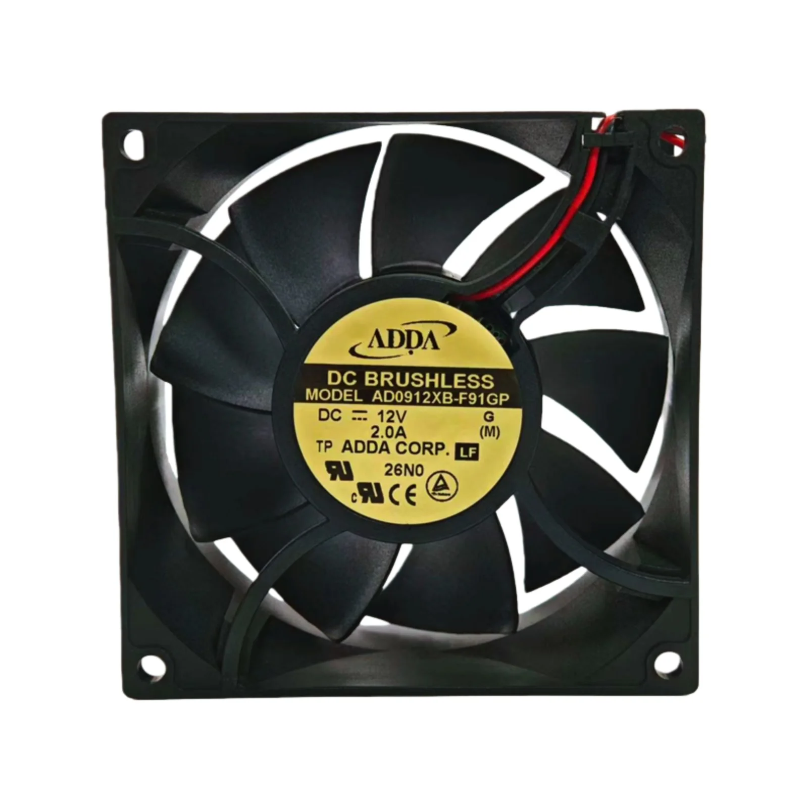 

for ADDA AD0912XB-F91GP DC 12V 2.00A 9238 92x92x38mm Dual Ball Bearing Cooling Fan 5400RPM 135CFM High Speed Industrial Fan