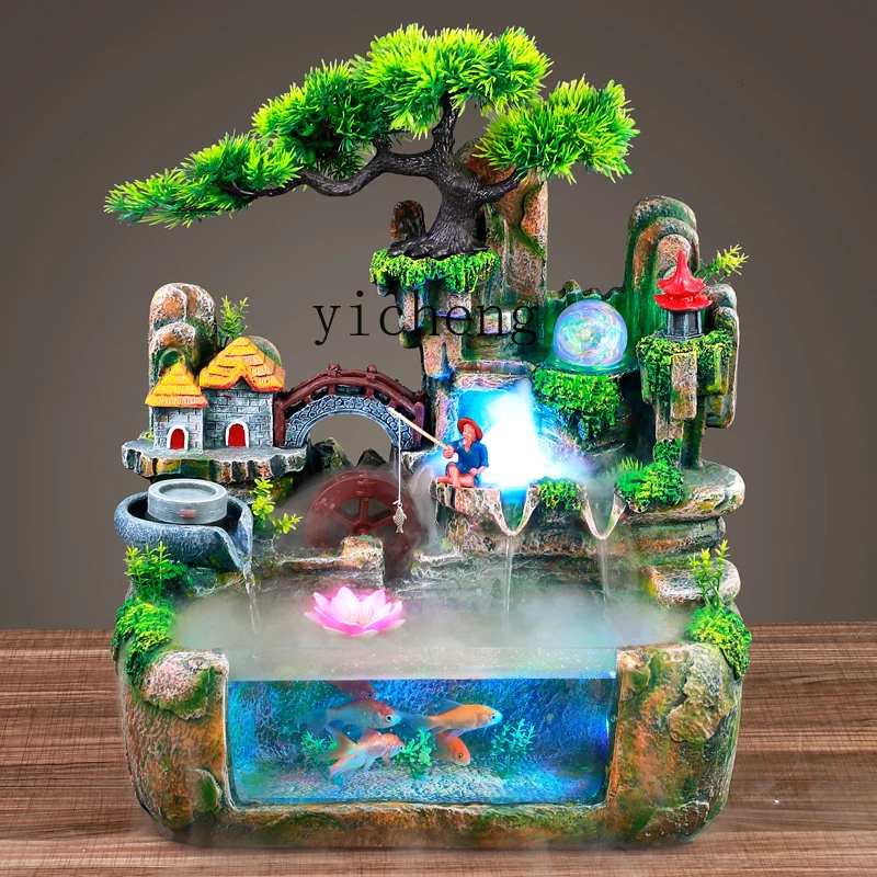 

TWR Rockery Water Fountain Circulating Water Fish Tank Water Feature Decoration Ornament
