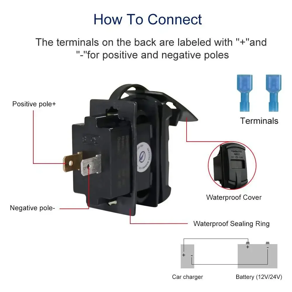 Caricabatteria da auto Dual USB 12V qc3.0e caricabatteria da auto veloce PD con Display digitale a tensione presa di corrente intelligente Shunt