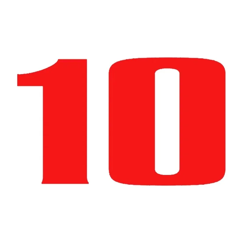 

Car Stickers Motorcycle Sticker Funny Number 10 Reflective Moto Auto Decal Vinyl on Car Styling 15CM PVC KK