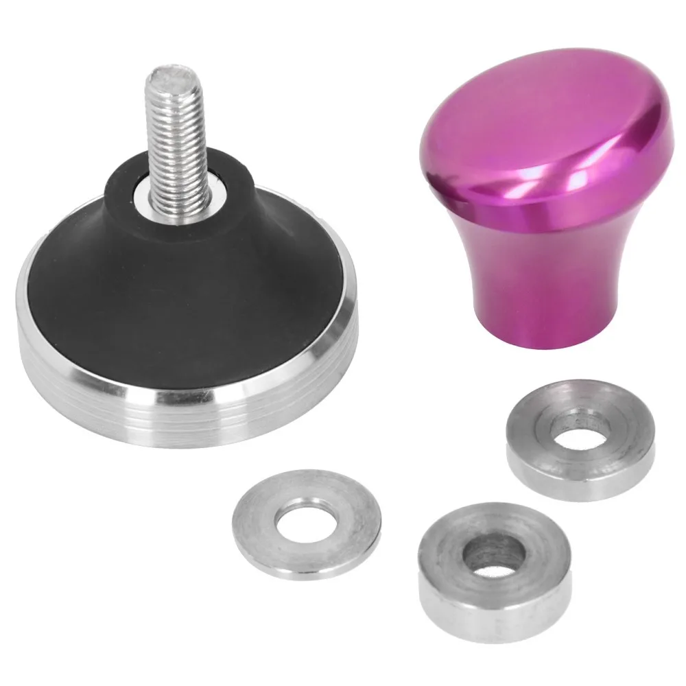58mm Diameter Coffee Tamper Stainless Steel Base Calibrated Flat Design Espresso Coffee Tamper Pink Color Coffee Powder Hammer